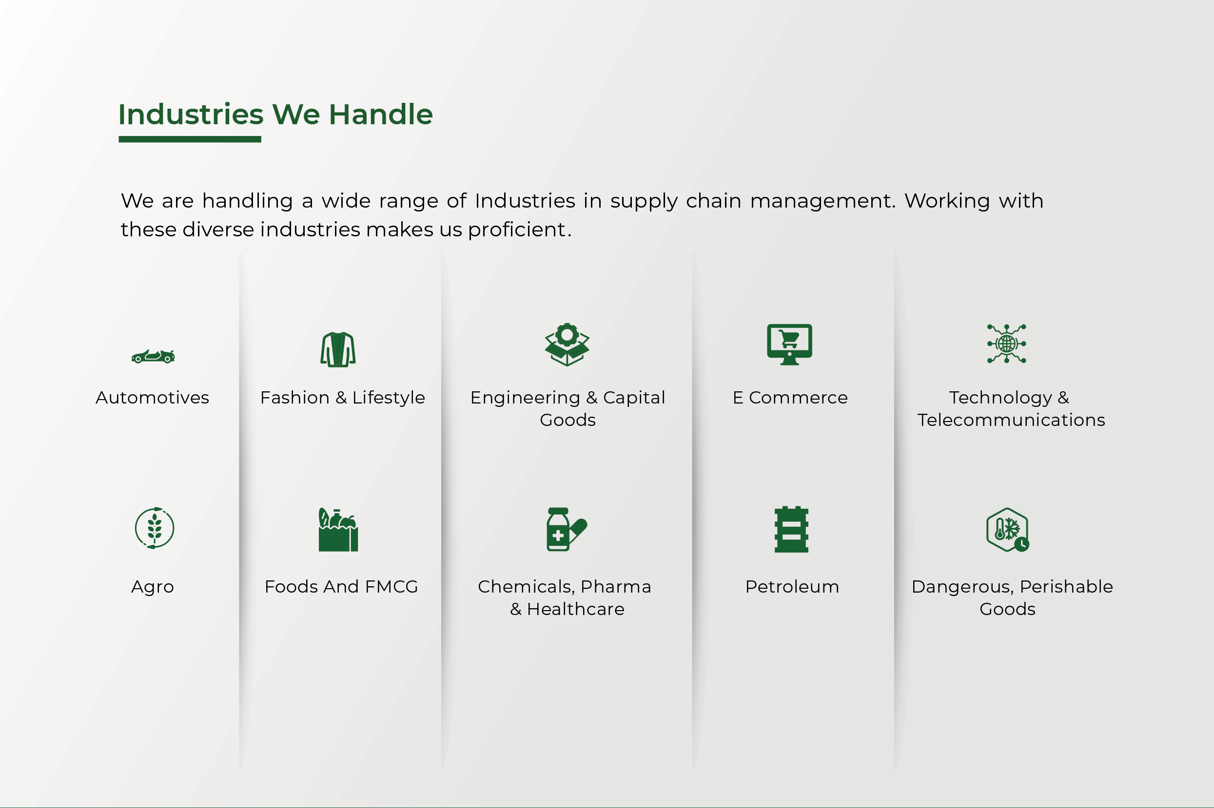 Fairway Industries We Handle